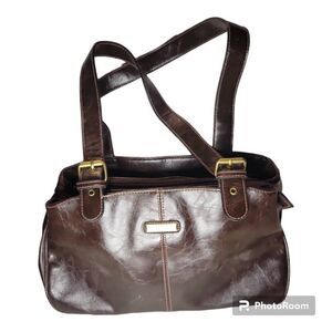 Simple Vintage Vegan Leather Brown Bag